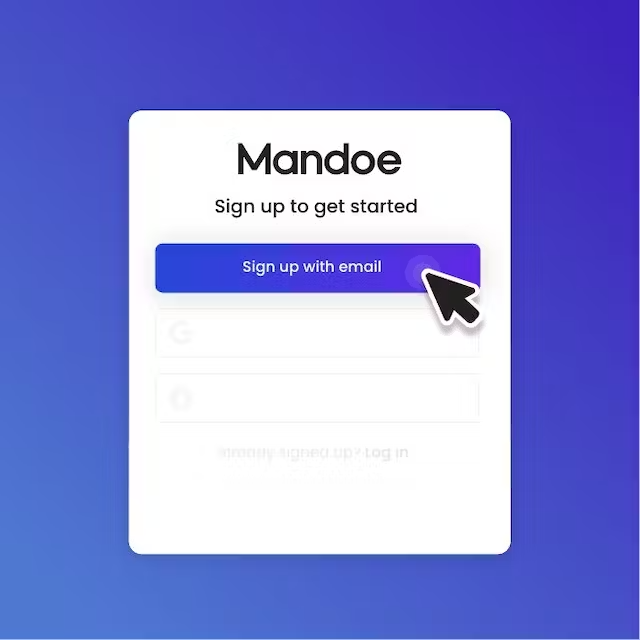 Mandoe Sign Up
