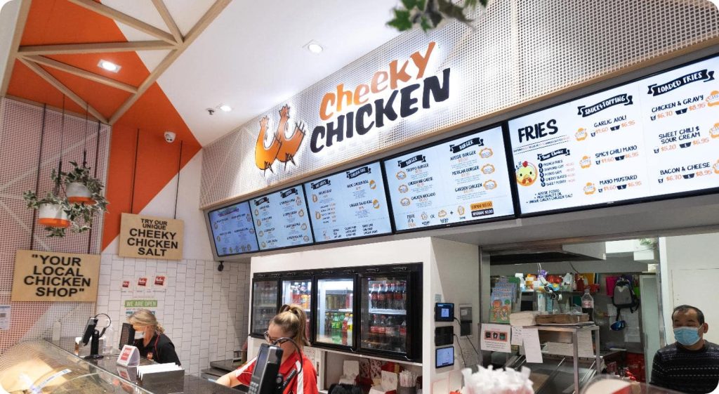 Cheeky Chicken digital signage
