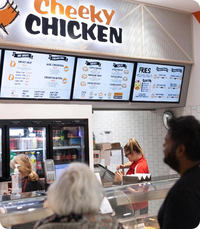 Cheeky Chicken digital signage