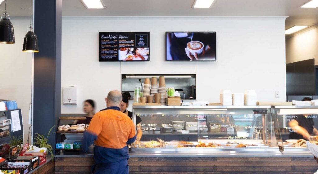 Kimmie's Cafe digital signage