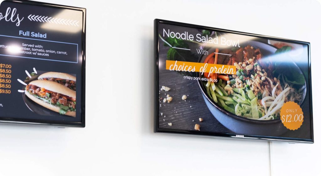 Kimmie's Cafe digital signage