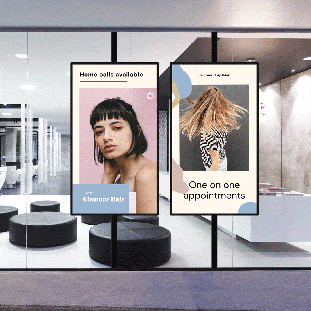 hair and beauty digital signage